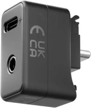 External Microphone Adapter for Insta360 X5 Camera, 3.5mm and Type-C Audio Ports Support Charger and Record for Insta360 X5