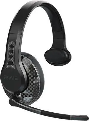 RoadWarrior RW2 Trucker Bluetooth Headset  40mm Driver, ENC Mic, 100ft Wireless, IP54 Rated, All Day Comfort, Battery Indicator, Over-Ear Fit  Black Premium Wireless Headset for Truckers