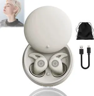 Snooze Pods Pro, Noorasleep Snooze Pods Pro, Snoozepods Pro - Bluetoote Sleepbuds, Super Comfy Noora Sleep Earbuds with Smart Case, Small Light Sleep Headphones for Side Sleepers (Beige)