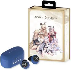 AVIOT TE-V1R-AZL Azur Lane Collaboration Wireless Earbuds, Special Package, Design, Japanese Special Voice, Adaptive Noise Cancelling, Wireless Charging Case, Bluetooth 5.3