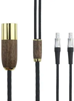 NewFantasia 4-pin XLR Balanced Cable 7N OCC Copper Single Crystal Silver Plated Cord Compatible with Sennheiser HD800, HD800S, HD820 Headphones Walnut Wood Shell 3m/10ft