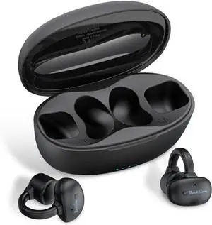 Open-Ear Bone Conduction Headphones Bluetooth 5.3 Wireless, 30H Playtime IPX4 Waterproof Sport Earphones - Clip-On Lightweight Design for Running Cycling Gym Workouts