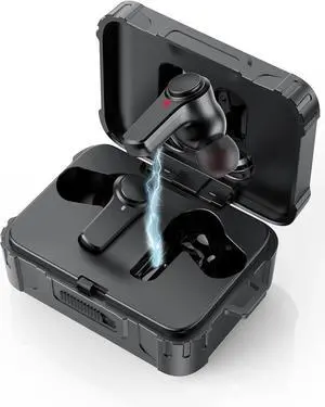 29dB SNR Wireless Earbuds Bluetooth 5.4, 70H Playtime Military IPX6 Waterproof Headphones, 66ft Range Sport Earphones for Construction Running Gym