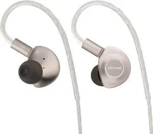 Kefine Delci AE 10mm DLC+PU Diaphragm Dynamic Driver IEMs, Wired in Ear Monitor Earphones, HiFi Earbuds with Transparent and Powerful Sound, Two Tuning Style (4.4mm)