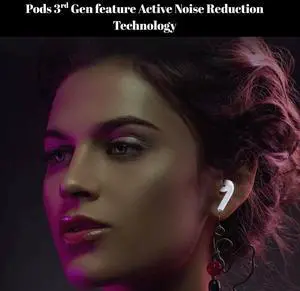 3rd Generation Wireless Earbuds, White, Bluetooth 5.3 Technology, True Wireless in-Ear Headphones with Charging Case