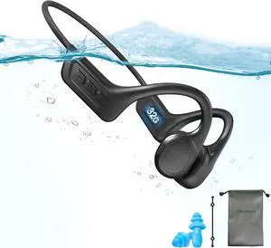Bone Conduction Headphones,IPX8 Waterproof Wireless Earbuds,Open Ear Headphones Bluetooth 5.3 with Mic,10H Playtime for Running,Cycling,Hiking,Gym,Workout.