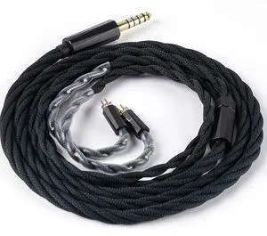 MeetEva IEM Cable, Silver Plated Copper Alloy Earbuds Upgrade Cords, Silver Plated OFC in Ear Monitor Cables for Audiophile Musician Replacement Cord (4.4mm with 0.78 2Pin)