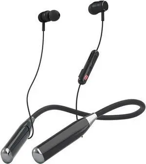 X9i Neckband Bluetooth Headphones  200H Playtime, Real-Time Monitoring, LED Display, 7 EQ Modes, TF Card Support, Magnetic Earbuds, USB-C Fast Charging, Black