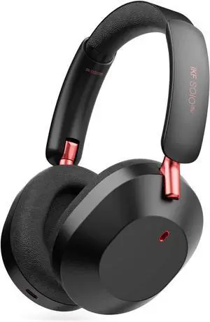 Solo Pro Wireless Bluetooth Headphones with Adaptive Active Noise Cancellation, Spatial Audio, HiFi Sound Quality, 140H Playback, Transparent Mode,Customizable Settings via App (BlackRed)