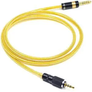 GUCraftsman 6N OFC Silver-Plated with Metal Shielding Layer 4.4mm 3.5mm Headphone Upgrade Cable for Sony MDR-MV1 MDR-M1 MDR-M1ST (3.5mm Plug)