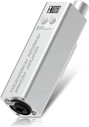 XTUGA Portable in Ear Monitor System, Headphone Amplifier with Stereo/Mono Switching, Wireless IEM with Gain Button XLR/TRS Output for Guitar Keyboardists Stage Performances (LSY-20)