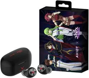 AVIOT "Code Geass: Lelouch of The Rebellion Wireless Earbuds TE-D01v-CGL, Officially Licensed (Exclusive Edition) Special Package, Design, Japanese Special Voice, Noise Canceling Earbuds