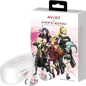 AVIOT Sword Art Online Anime Wireless Earbuds TE-D01v-SOW (Heroine Model), Officially Licensed (Exclusive Edition), Special Package, Japanese Voice, Noise Canceling Bass Earbuds