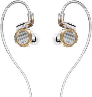 LETSHUOER DX1 11mm Dynamic Driver Earphones, HiFi in Ear Monitor IEM,Wired Earbuds IEM, Gaming Earbuds with Detachable silver-plated monocrystalline copper cable for Musician Audiophile Singer (3.5mm)