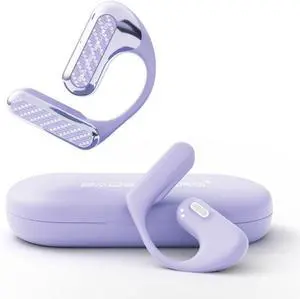 EarStereo 01 Open-Ear True Wireless Headphones, 15.4mm Bio-Fiber Drivers, Premium Sound Bluetooth Earbuds with Micro, 52H Playtime, Food-Grade Ergonomic Earhooks for Ultra Comfort (Purple)