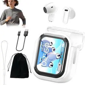 Ne20 Earbuds, Ne20 Translation Earbuds, Bluetooth V6.0 with 140 Language Ai Translator Real Time, LCD Touch Screen, Ipx6 Waterproof for Travel Business (White)