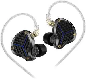 KZ PRX Planar Driver HiFi Eabruds, KZ Hi-Res Earphones for Audiophiles. 0.75mm Pins in-Ear Headphone iems for Live/Game/Sport (Without Mic, Black)
