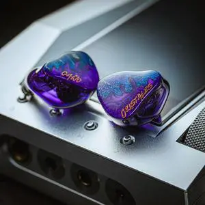 Hisenior Cano Cristales 10 Drivers in-Ear Monitors, 2DD+8BA Hybrid Drivers Audiophile IEMs, 2-Pin 0.78mm Detachable Cable with 3-in-1 Module Plugs, Purple Color Earphone