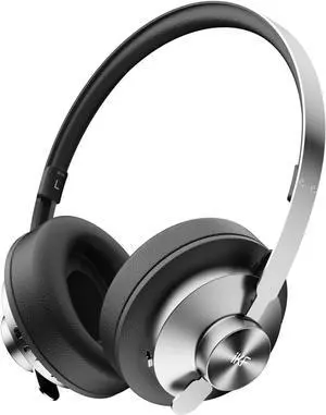 Metal Wireless Bluetooth Over-Ear Headphones, Active Noise Cancelling, Hi-Res 40mm Drivers, 5-Mic ENC for Clear Calls, 75H Playback, AUX Wired Mode, App Customizable, Vintage Brown (Black)