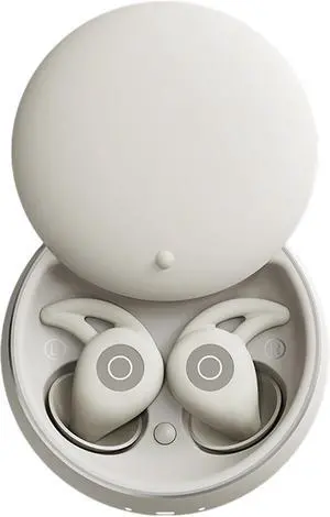 NooraSleep Snooze Pods Pro, Snoozepods Pro Bluetooth Sleep Buds, Soft Snug Fit Noise Reduction Headphones with Smart Case for Side Sleepers, 28H with Charging Case (Gray)