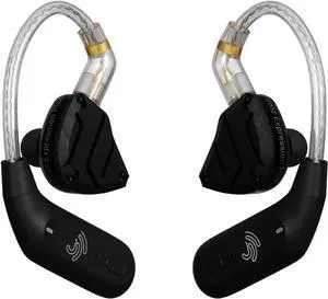 Jrumz XP02 Wireless in-Ear Monitor Earbuds, Lightweight IEM Earphones with Detachable Cables, 40-Hour Playtime, Over-Ear Earhooks Sound for Singers, Musicians, Drummers, and DJs