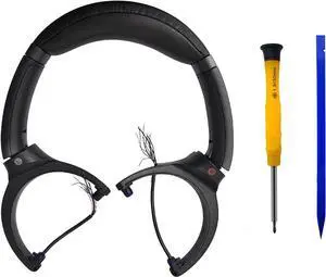 Headband Cushion Slider Cover and Swivel Hanger Assembly Replacement Parts for Sony WH-1000XM3 XM3 Headphones (Black)