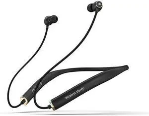 Neckband Earphone Bluetooth Headphones Noise Cancelling Headset with Mic Wireless Earbuds 5.0 CVC 8.0 Waterproof Sport Earbuds 16H Single Use for Running Driving Working Compatible,Black