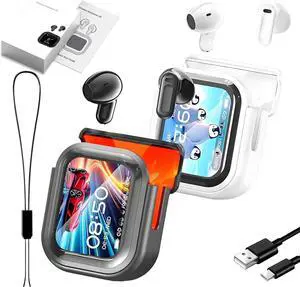 NE20 Earbuds, 2025 New Ne20 Translation Earbuds with 140 Language AI Translator Real Time, Bluetooth 6.0 Earphone, Touch Control & Ipx6 Waterproof, for Business/Office/Sports (Black&White)