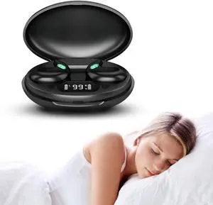 Sleep Headphones Bluetooth Wireless Sleep Earbuds with Microphones Comfortable Earphones for Sleeping Hands-Free Earbuds for Side Sleepers (Black)
