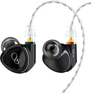 SHANLING MG100 HiFi Headphones in-Ear, Hi-Res Dynamic Driver iems,Wired Audiophile Earphones,Detachable MMCX Cable,3.5/4.4mm Plug,Sound Tunning Nozzles