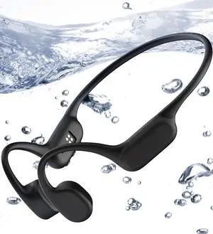 Bone Conduction Swimming Headphones, IP68 Open Ear Waterproof Headphones, Liquid Silicone Material, Suitable for Swimming, Running and Cycling