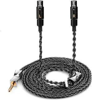 FAAEAL Audio Cable,(Fezzlo)-8N Single Crystal Silver-Plated Mixed Cord Compatible with Audeze LCD-3 LCD-4 LCD-X LCD-XC MEZE Empyrean Elite Kennerton Thror Vali Headphone (4.4mm Plug)