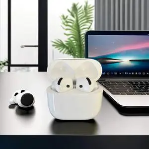 4th Generation Wireless Earbuds, White, Bluetooth 5.3, Noise Cancelling, Charging Case