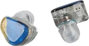 Diyeeni IEM Earphones, HiFi Wired Earbuds, Balanced Armature Unit, Noise Canceling Headset with Detachable Cable for Musicians, Singers, Music Lovers (Blue Gold)