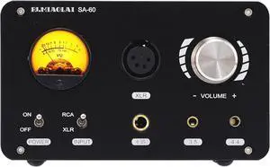PJ.MAILAI SA-60 HiFi Headphone Amplifier, HiFi Desktop 3.5mm 4.4mm 6.35mm Headphone Amplifier for Home Audio System