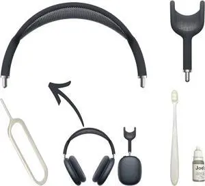 Made for Apple Air Pod Max Headband Arch Fabric Frame Replacement + 10mL Mesh Restore + Repair Tool Removal Tool Headphones Repair Parts Fix A3184 - Kit (Midnight)
