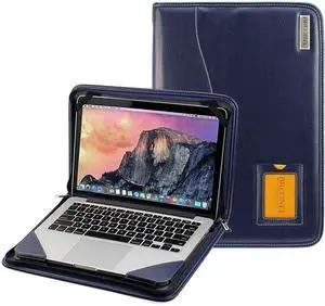 Contour Series - Blue Heavy Duty Leather Protective Case - Compatible with LG gram 2in1 16" Laptop | Ultra-Lightweight 16T90R