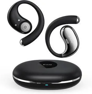 Micool Open Ear Headphones Bluetooth 6.0, Clip On Earbuds Wireless with 36H Playtime, Noise Cancelling Sports Headphones