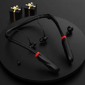 Neckband Bluetooth Headphones Wireless Sports Around The Neckband Earphone,360° HiFi Stereo Sound,100Hrs Playtime Active Noise Cancelling Earbuds with Mic IPX5 Running Headphones,Black