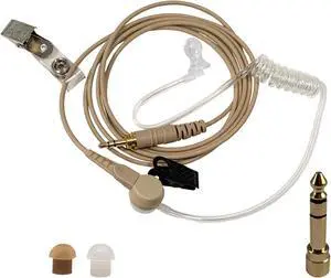 Universal IFB Earpiece 3.5mm & 1/4 Connector Anchor/Broadcaster in Ear Monitor Only On Camera On Stage Professional EarSet Compatible w/iPhone, Andriod, Telex, Clear-Com, Comrex, Lecstronics