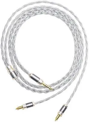 6N Single Crystal Silver Headphone Cable for SHURE SRH1540 SRH1840 SRH1440 MMCX Plug 4.4mm Balanced Hi-Fi Headphone Audio Upgrade Cable (4.4mm Plug)