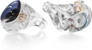 Celest PhoenixCall 1 DD+2BA+2 6mm Micro Planar Drivers in-Ear Monitors, 5 Hybrid Drivers IEMs in-Ear Earphones (Transparent, 3.5mm)