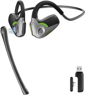Wireless Gaming Headphone with Detachable Noise Canceling Mic for PC, PS4, PS5, Switch, Bluetooth/2.4Ghz USB/Type-C Connections, Upgraded Lower Latency and Larger Battery