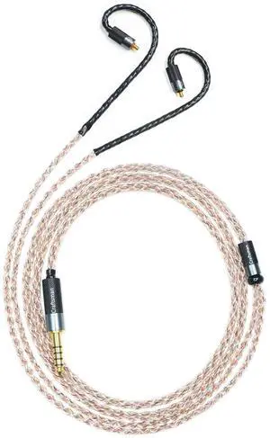 GUCraftsman 5N OFC Copper+Graphene Mixed Braid IEM Cable for IPX UE5 Pro UE6 Pro UE7 Pro UE11 Pro UE18+PRO UE350 UE250 UE150 UE Live UE RM UE Earphone Upgrade Cable (3.5mm Plug)