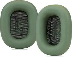 Lambskin Ear Cushions for Apple AirPods Max Headphones Replacement Earpads Sweat Proof Ear Cups Cushion Easy to Install with Magnet,Sheepskin and Memory Foam(Green)