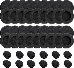 50 Pack Ear Cushions for Jabra Headset Replacement Foam Covers Ear Pads for Jabra GN1900 2000 2025 PRO 920 930 9450 Biz 1100 1500 Plantronics H251 H261 Most Standard Size Office Telephone Headphones