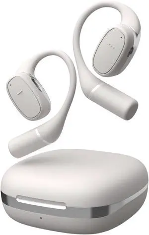 Sports Headphones Wireless Earbuds Bluetooth 5.3 Open-Ear Over-Ear 28H with charging case 360° Immersive Dolby Surround Sound ENC Call Dual Noise Reduction Driving and Listening to Music white
