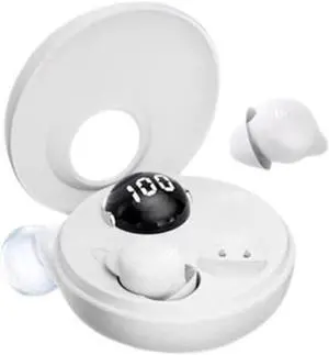 Invisible Wireless Bluetooth Ear Buds for Sleeping Noise Cancelling Mini Earbuds,Discreet in-Ear Tiny Earphones for Sleeping,Hidden Earbuds for Small Ears Sleeping,Working,Hiking White
