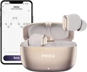 MIXX StreamBuds Custom 1 True Wireless Earbuds 24hr Battery, Touch Controls, App EQ, Digital Display, Hands-Free Calling, Quick Charge Zinc Alloy Case, Bluetooth 5.3, 3 Sizes MIXX StreamBuds Custom 1 True Wireless Earbuds 24hr Battery, Touch Controls, App EQ, Digital Display, Hands-Free Calling, Quick Charge Zinc Alloy Case, Bluetooth 5.3, 3 Sizes