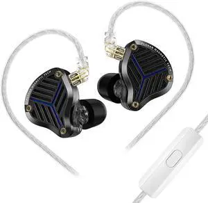 KZ-PRX iems Earbuds Wired,Fourth-Generation Newly Designed Planar Diaphragm lEM Earphones,3.5mm Plug Headphones,in Ears Monitor,iems for Gaming (with mic, Black1)